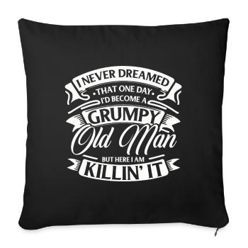 Grand-père grand-père à la retraite Devenez un vieil homme - Housse de coussin décorative 45 x 45 cm - noir - Devant