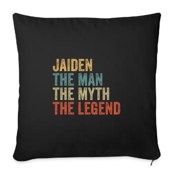 Jaiden the man the myth - Sofa pillowcase 17,3'' x 17,3'' (45 x 45 cm) - black - Front