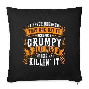 Opa Großvater Rentner Become A Grumpy Old Man - Housse de coussin décorative 45 x 45 cm - noir - Devant