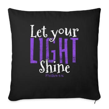 Inspiring Christian Design "Faith Over - Sofa pillowcase 17,3'' x 17,3'' (45 x 45 cm) - black - Front