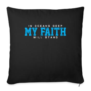 Team Jesus Faith Inspired Bible Verse Design - Sofa pillowcase 17,3'' x 17,3'' (45 x 45 cm) - black - Front