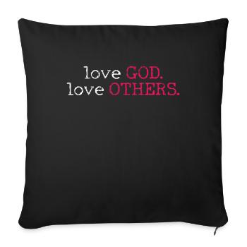 Team Jesus Inspired Faith and Love Design - Sofa pillowcase 17,3'' x 17,3'' (45 x 45 cm) - black - Front