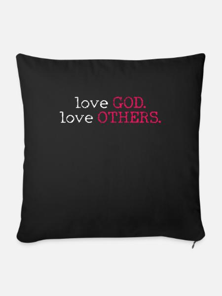 Team Jesus Inspired Faith and Love Design - Sofakissenbezug 45 x 45 cm - Schwarz