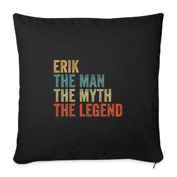 Erik l’homme le mythe - Housse de coussin décorative 45 x 45 cm - noir - Devant