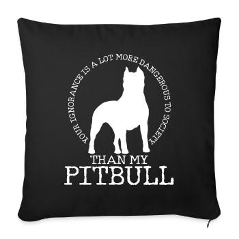 Exprimez votre amour pour Pitbull dès aujourd’hui - Housse de coussin décorative 45 x 45 cm - noir - Devant