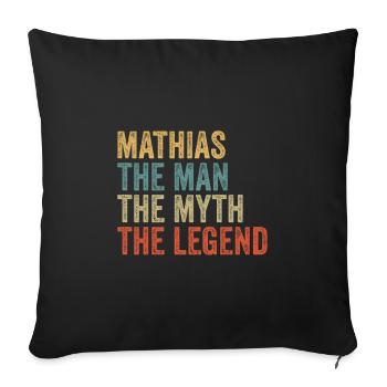 Mathias the man the myth - Sofakissenbezug 45 x 45 cm - Schwarz - Vorne
