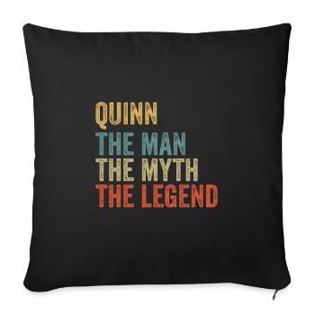 Quinn the man the myth - Sofakissenbezug 45 x 45 cm - Schwarz - Vorne