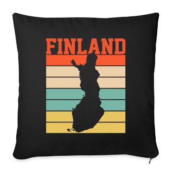 Discover the essence of Finland with Helsinki - Sofa pillowcase 17,3'' x 17,3'' (45 x 45 cm) - black - Front