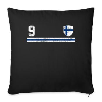 Découvrez la beauté du finnois - Housse de coussin décorative 45 x 45 cm - noir - Devant