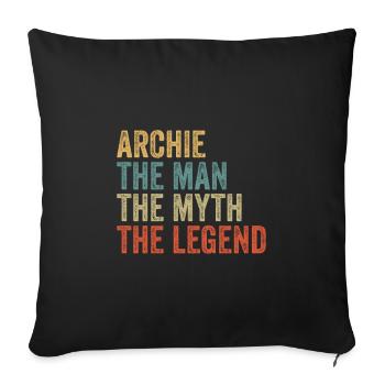 Archie the man the myth - Sofakissenbezug 45 x 45 cm - Schwarz - Vorne