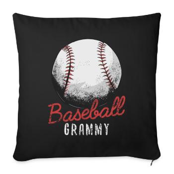 Funny Baseball Grammy Design for - Sofa pillowcase 17,3'' x 17,3'' (45 x 45 cm) - black - Front
