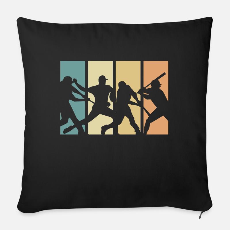 Baseball Retro Evolution Design for - Sofa pillowcase 17,3'' x 17,3'' (45 x 45 cm) - black