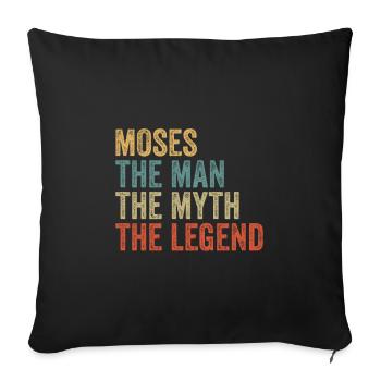 Moses the man the myth - Sofakissenbezug 45 x 45 cm - Schwarz - Vorne