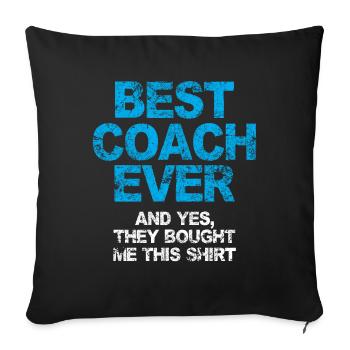 Funny baseball coach sayings for cool fans - Sofa pillowcase 17,3'' x 17,3'' (45 x 45 cm) - black - Front