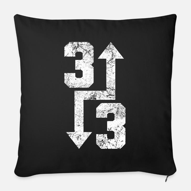 Fun Baseball Trois Lanceurs Receveurs Home Run - Housse de coussin décorative 45 x 45 cm - noir