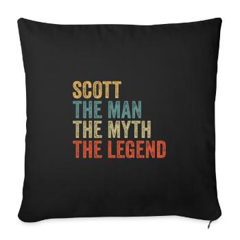 Scott the man the myth - Sofakissenbezug 45 x 45 cm - Schwarz - Vorne