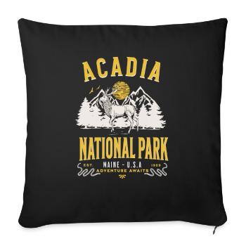 Acadia Nationnal Park since 1929 - Sofa pillowcase 17,3'' x 17,3'' (45 x 45 cm) - black - Front