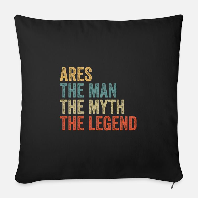 Ares the man the myth - Sofakissenbezug 45 x 45 cm - Schwarz