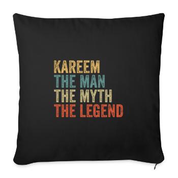 Kareem l’homme le mythe - Housse de coussin décorative 45 x 45 cm - noir - Devant