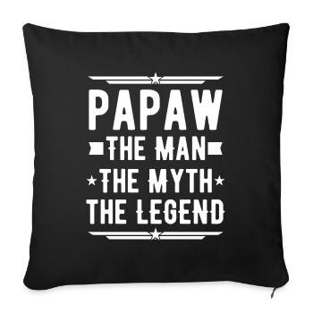 Dad Father Grandpa Gift Idea Papaw Saying Humor - Sofa pillowcase 17,3'' x 17,3'' (45 x 45 cm) - black - Front