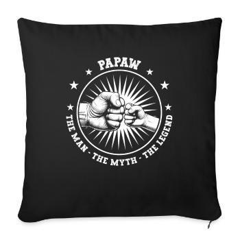 Dad Father Grandpa Gift Idea Papaw Saying Humor - Sofa pillowcase 17,3'' x 17,3'' (45 x 45 cm) - black - Front
