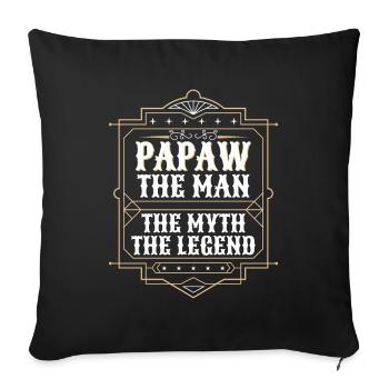 Dad Father Grandpa Gift Idea Papaw Saying Retro - Sofa pillowcase 17,3'' x 17,3'' (45 x 45 cm) - black - Front