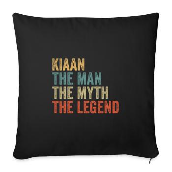 Kiaan l’homme le mythe - Housse de coussin décorative 45 x 45 cm - noir - Devant