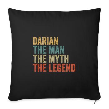 Darian the man the myth - Sofakissenbezug 45 x 45 cm - Schwarz - Vorne