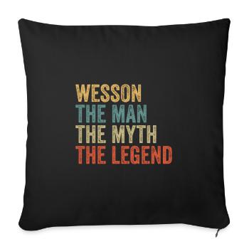 Wesson the man the myth - Sofakissenbezug 45 x 45 cm - Schwarz - Vorne