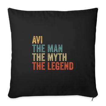 Avi the man the myth - Sofakissenbezug 45 x 45 cm - Schwarz - Vorne
