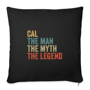 Cal l’homme le mythe - Housse de coussin décorative 45 x 45 cm - noir - Devant