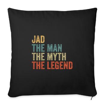 Jad the man the myth - Sofakissenbezug 45 x 45 cm - Schwarz - Vorne