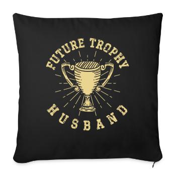 Husband Groom Marriage Engagement Gift Idea - Sofa pillowcase 17,3'' x 17,3'' (45 x 45 cm) - black - Front