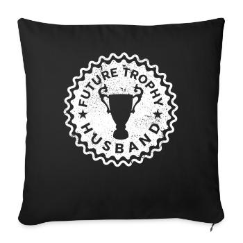 Husband Groom Marriage Engagement Gift Idea - Sofa pillowcase 17,3'' x 17,3'' (45 x 45 cm) - black - Front