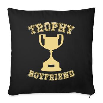 Boyfriend Couples Love Partner Gift Idea - Sofa pillowcase 17,3'' x 17,3'' (45 x 45 cm) - black - Front
