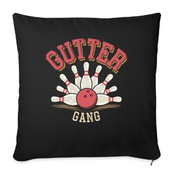 Bowler Bowling - Sofa pillowcase 17,3'' x 17,3'' (45 x 45 cm) - black - Front