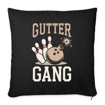 Gutter Gang Bowler Bowling - Sofakissenbezug 45 x 45 cm - Schwarz - Vorne