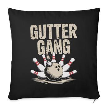 Bowler Bowling - Sofa pillowcase 17,3'' x 17,3'' (45 x 45 cm) - black - Front