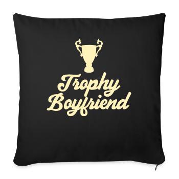 Boyfriend Couples Love Partner Gift Idea - Sofa pillowcase 17,3'' x 17,3'' (45 x 45 cm) - black - Front