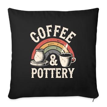 Poterie Poterie amusante - Housse de coussin décorative 45 x 45 cm - noir - Devant