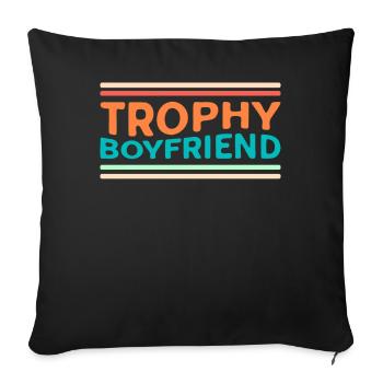 Freund Paare Liebe Beziehung Partner Geschenkidee - Sofakissenbezug 45 x 45 cm - Schwarz - Vorne