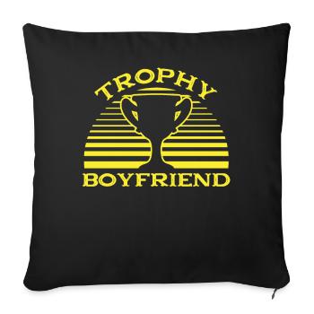 Boyfriend Couples Love Partner Gift Idea - Sofa pillowcase 17,3'' x 17,3'' (45 x 45 cm) - black - Front