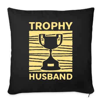 Husband Groom Marriage Wedding Gift Idea - Sofa pillowcase 17,3'' x 17,3'' (45 x 45 cm) - black - Front