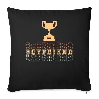Boyfriend Couples Love Relationship Partner Gift Idea - Sofa pillowcase 17,3'' x 17,3'' (45 x 45 cm) - black - Front