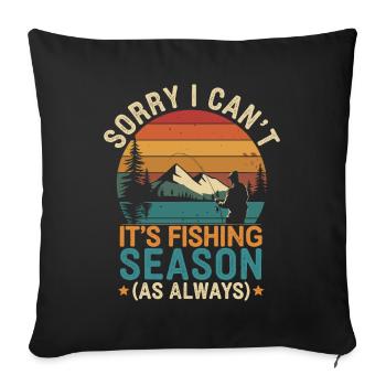 Angler Fishing - Sofa pillowcase 17,3'' x 17,3'' (45 x 45 cm) - black - Front