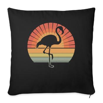 Flamingo - Sofakissenbezug 45 x 45 cm - Schwarz - Vorne
