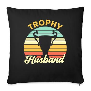Husband Groom Marriage Wedding Gift Idea - Sofa pillowcase 17,3'' x 17,3'' (45 x 45 cm) - black - Front