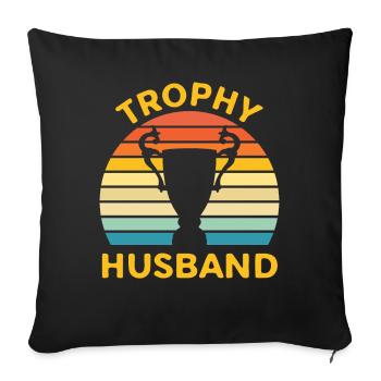 Husband Groom Marriage Wedding Gift Idea - Sofa pillowcase 17,3'' x 17,3'' (45 x 45 cm) - black - Front
