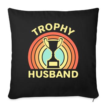 Mari Mariage Hommes Idée cadeau Mariage Mariage - Housse de coussin décorative 45 x 45 cm - noir - Devant