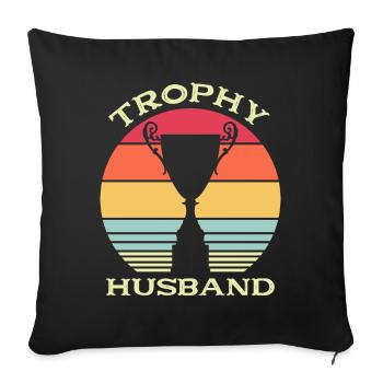 Mari Mariage Hommes Idée cadeau Mariage Mariage - Housse de coussin décorative 45 x 45 cm - noir - Devant